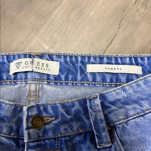 Guess Women's Light Blue Ripped Tomboy  Jeans - Picture 3 of 5